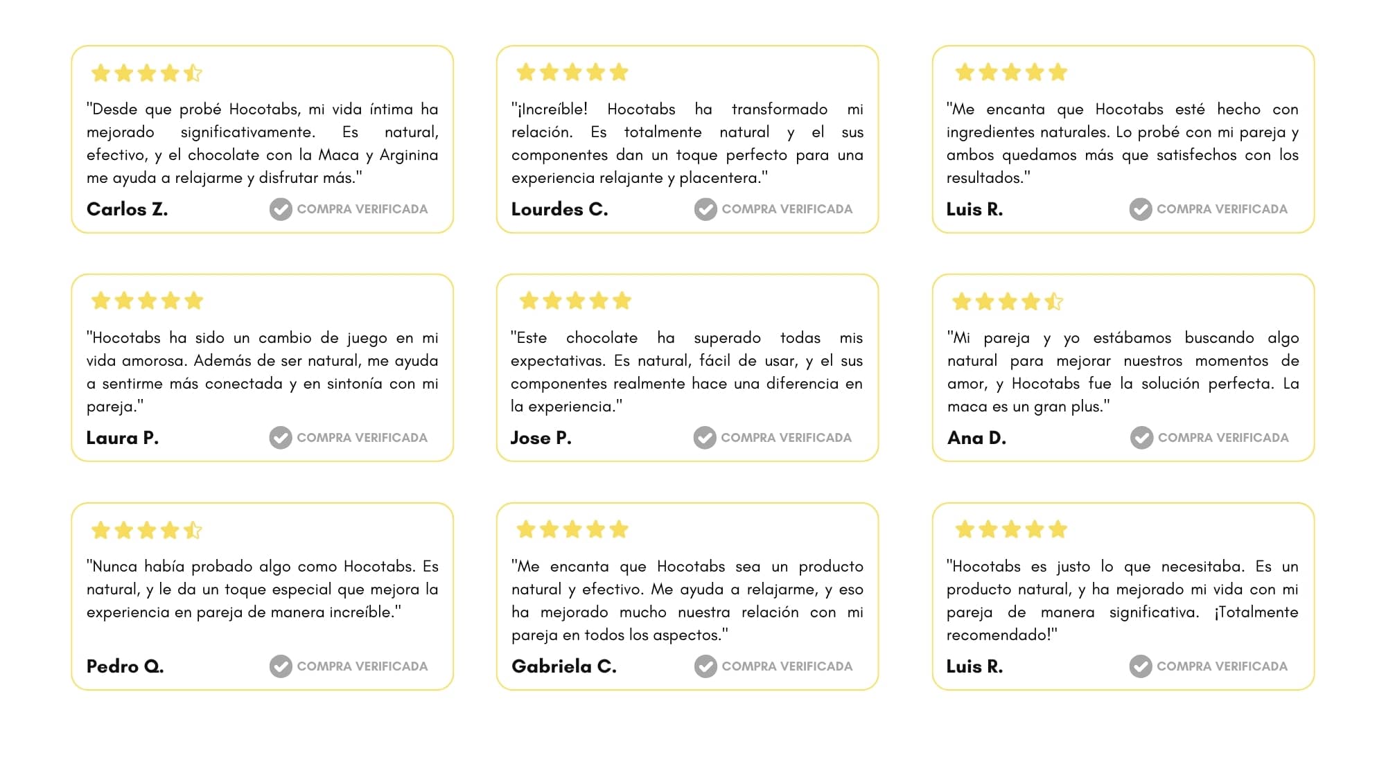 Mi pareja y yo estábamos buscando algo natural para mejorar nuestra vida con pareja, y Hocotabs fue la solución perfecta. El CBD es un gran plus. (1)